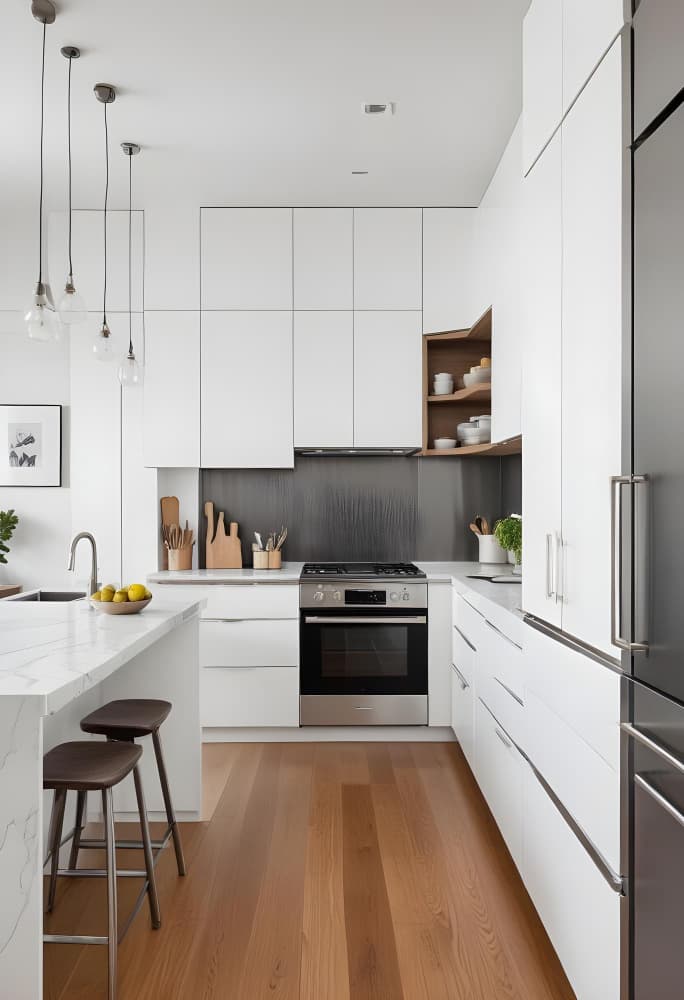 Installed quartz tops